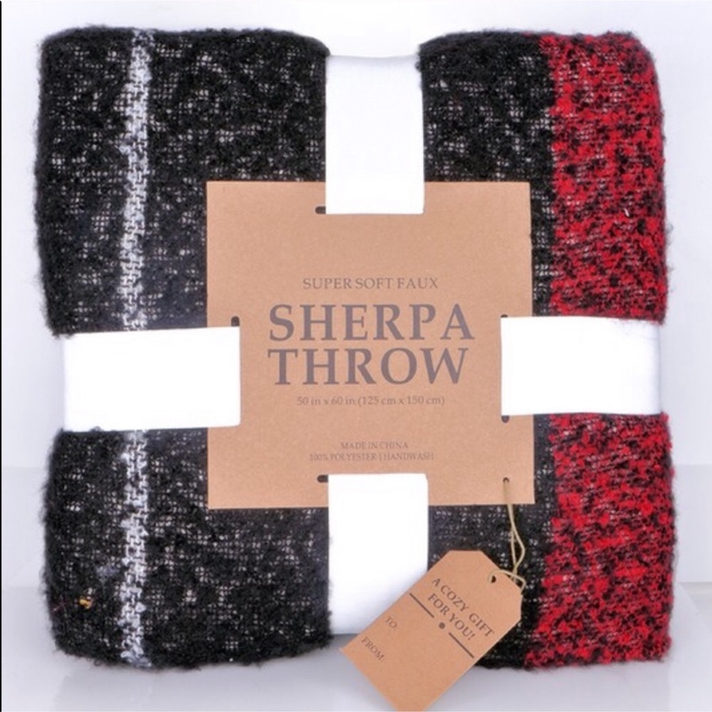 Aimee Luxury Plaid Boucle Sherpa Blanket